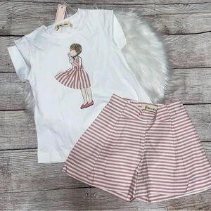 Striped girls 2 piece set